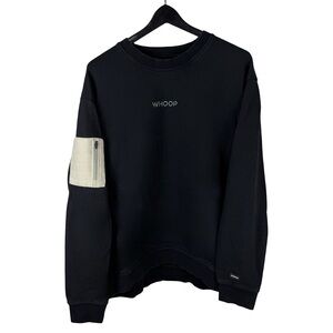 Mens WHOOP Athletics Streetwear Gym Attire Black Pullover Sweatshirt Size L